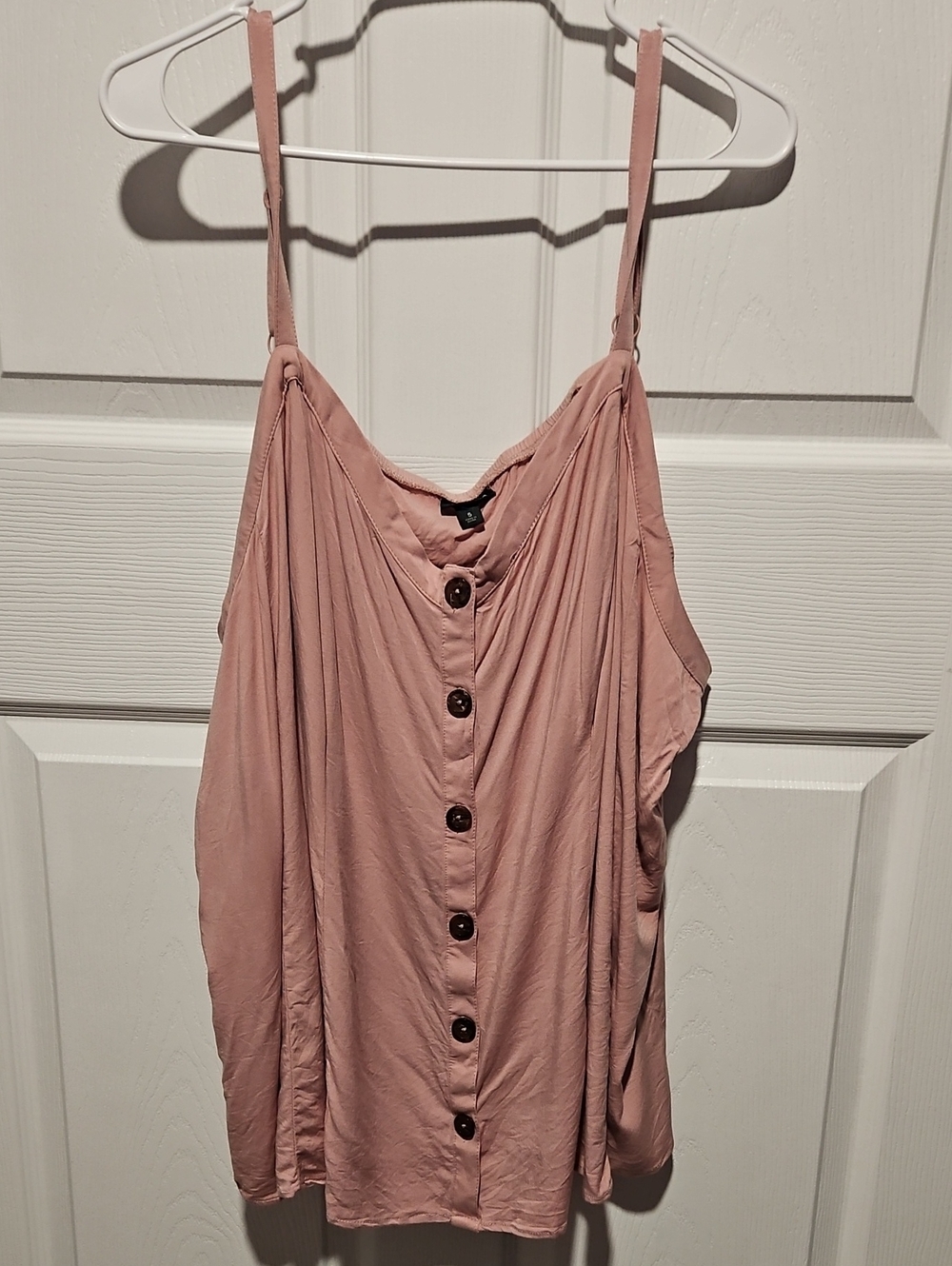 Torrid Blush Pink Button-Front Spaghetti Strap Camisole